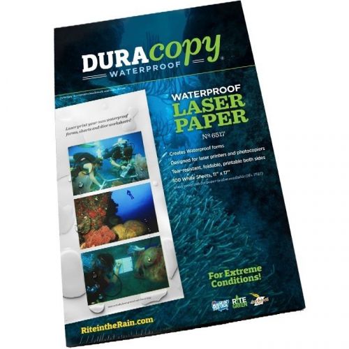 Rite in the Rain 6517 Waterproof DuraCopy Laser Paper, 11&#034; x 17&#034; - 100 Sheets