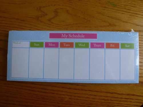 Blue Tulip &#039;My Schedule&#039; Magnetic Pad, NEW