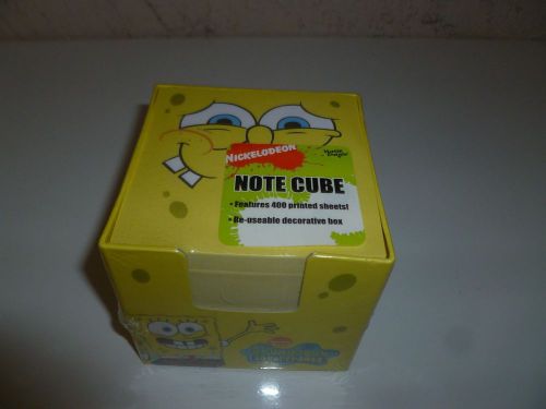 Sponge Bob Stationery Note Cube 400 Sheets @ 4x4&#034; NIP