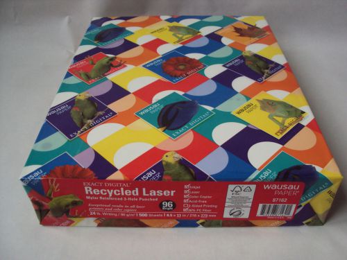 Wausau exact digital recycled laser paper. 8-1/2&#034; x 11&#034;, #87162