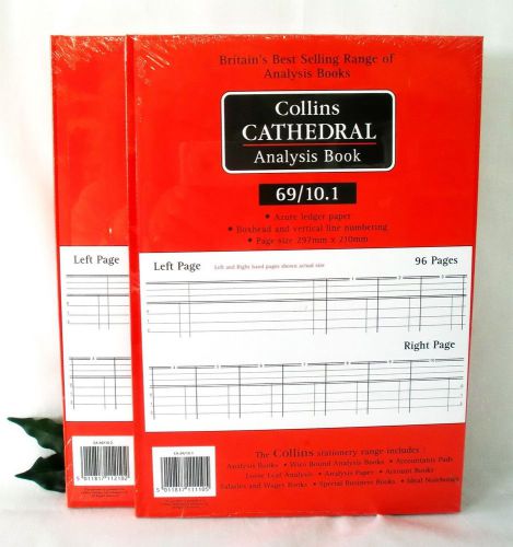 COLLINS Cathedral Analysis Book 69 series Collins 69/10.1 69/10.2 Accounts Book