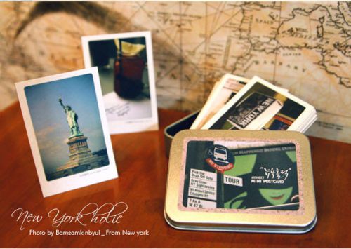 New Yorkholic Mini Postcards Indigo gift card note stationery paper New York