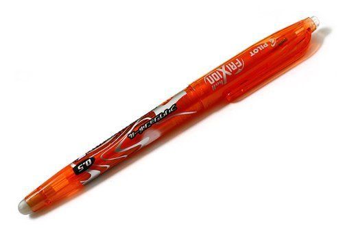 Pilot frixion erasable gel pen 0.5mm, extra fine orange for sale