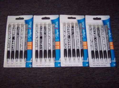 4 NEW 5 CT PKGS PAPER MATE LIMITED EDITION EXPRESSIONS BALL POINT PENS BLACK INK