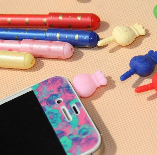 Lot 4pc ink gel roller ball point pens japan lucky fortune bag phone jack plug for sale