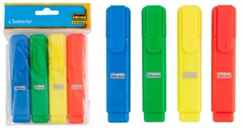 4 TEXT MARKER SET OF 4 HIGHLIGHTERS MARKER PENS IN LIGHT COLORS NEW SCHOOL
