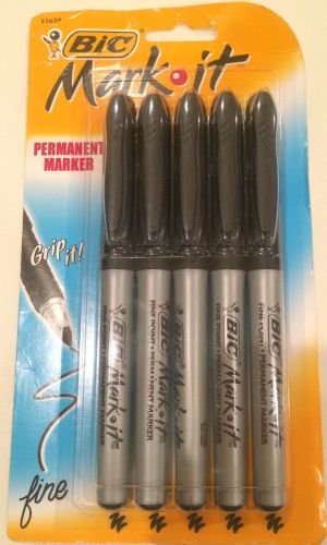 Bic Mark•It Fine Black Permanent Markers 5pack
