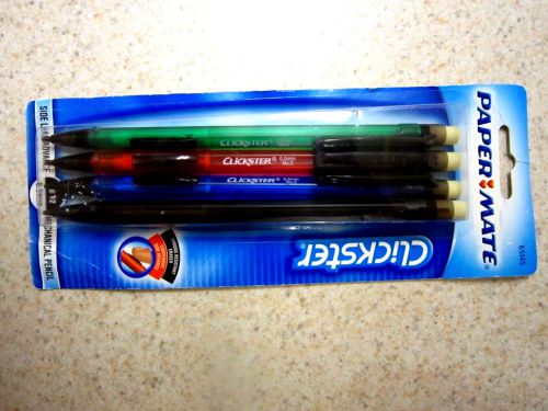 Paper Mate Clickster Grip 0.5mm Mechanical Pencils 4 PACK