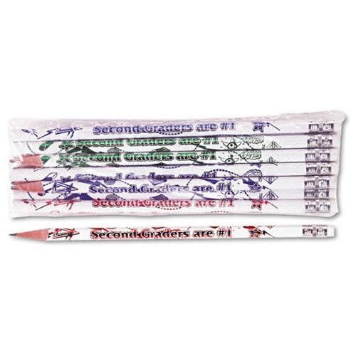Moon Products Decorated Wood Pencil, Second Graders Are #1, Hb #2, White (7862b)