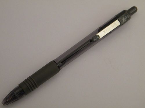Zebra z-grip pen bold ink soft black -gun metal steel gray added pens ship free for sale