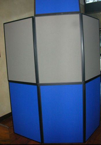 Apollo Show-It! 6-Panel Exhibition Display System  - Blue/Gray Plus Header