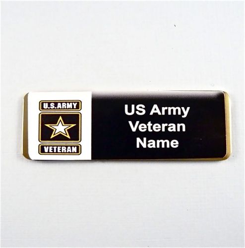 US ARMY VETERAN PERSONALIZED MAGNETIC ID NAME BADGE,NURSE,DR,MEDIC,MILITARY