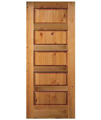 5 panel equal raised knotty alder stain grade solid core interior wood doors new for sale