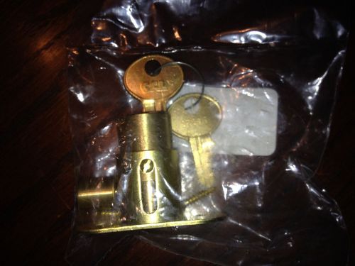 CCL Push &amp; Turn Sliding Door LockShowcase Display Brass New Polybag