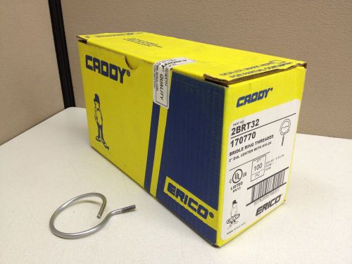 BOX LOT of 100 New Erico Caddy 2BRT32 Bridle Ring Threaded 2&#034; Diameter