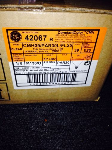 GE 42067 - CMH39/PAR30L/FL25 39 watt Metal Halide Light Bulb. Box Of 6 . New!
