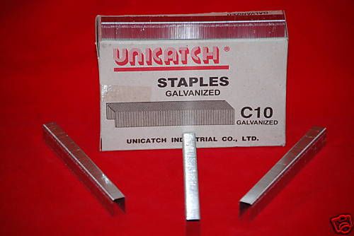 Unicatch c10 3/8&#034; galv. upholstery stapler fits all c series &amp; 7 sereis staplers for sale