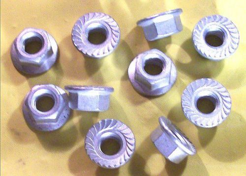 (10) steel 3/8&#034;-16 hat nuts/cap nuts/flanged nuts/t-nuts/tee nuts/serrated nuts for sale