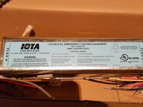 Iota engineering 1-42-em-a dl emergency lighting equipment tbts series ac damp for sale