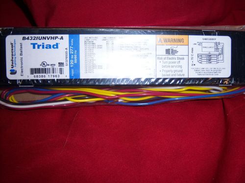B432IUNVHP-A  UNIVERSAL TRAID ELECTRONIC BALLAST120 To 277V (NEW) IN BOX