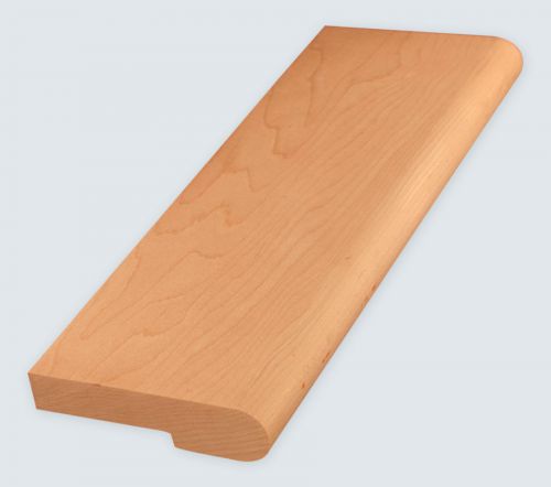 Maple landing nosing 1-1/16&#034; x 4-1/4&#034; x lineal foot - stair parts made to order for sale