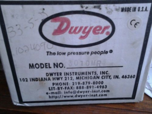 Dwyer series 3000 photohelic pressure switch gage a3010 mr