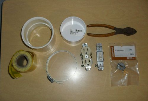 Lot of plumbing, electrical, wire cutters, and miscellaneous stuff for sale