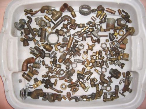 Mostly brass &amp; other plumbing, pipe fittings / connectors - 16 lbs, some Vintage