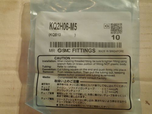 1 pack of 10 pieces: smc kq2h06-m5 fittings for sale