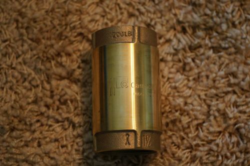 A new Campbell 1  1/2  inch threaded brass in-line check valve