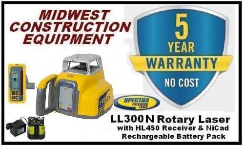 New trimble spectra precision ll300n laser package w/ hl450 - nicad pack for sale