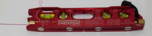 Checkpoint 880 laser torpedo level red spirit 5 vials  bulls eye Earth magnets