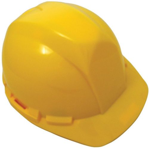 Hard hat with ratchet yellow superior fit 7160-46 for sale