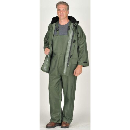 3-piece rainsuit with hood, green, l 2900g-l for sale