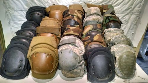 Assortment of 25 pair Military Knee Pads Great condition Bijan Galls Alta lot