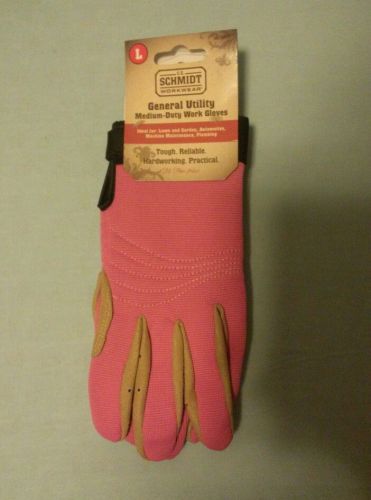 Pink work gloves