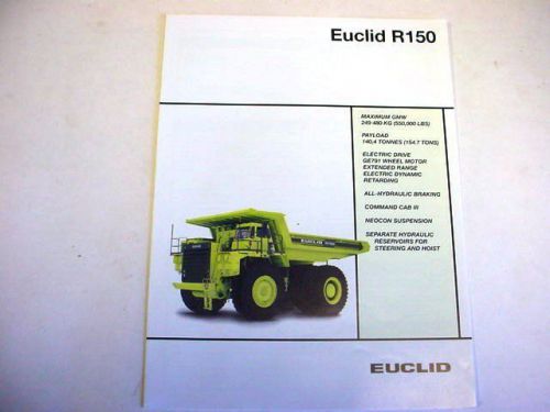 Euclid R150 Hauler Truck Literature
