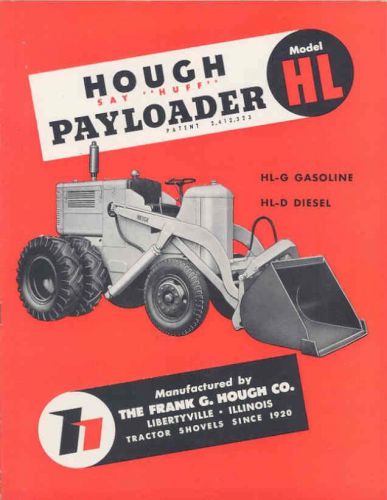 1949 ? hough model hl hl-g hl-d payloader brochure libertyville illinois wu5635 for sale