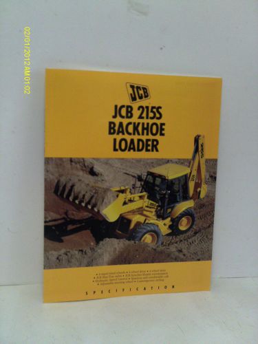 JCB 215S Backhoe Loader Brochure- New