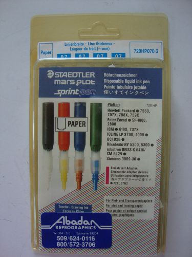 Staedtler Mars Plot Sprint Disposable Liquid Ink Pens Blue 0.7 720HP070-3