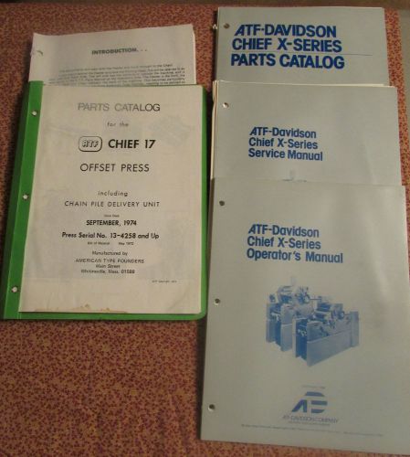 CHIEF Offset Press Manuals - Chief X-Series and Chief 17 Parts Service Operator