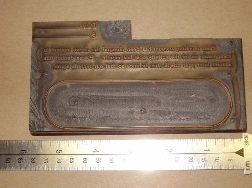 Vintage Letterpress Copper Printing Block