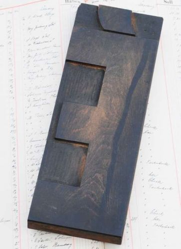 Giant letter &#034;E&#034; - 12.21&#034; letterpress wood printing block vintage woodtype type
