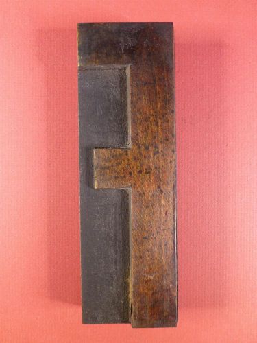 Wood Letter F - Gorgeous Letterpress Type Printers Block- 6 5/8 by 2 3/16 inches