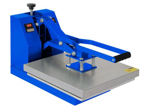 Digital T-Shirt Heat Transfer Press Sublimation Machine 15 x 15 Blue  / Silver