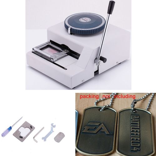 52 letters manual id steel us military dog tag pvc card machine embosser for sale