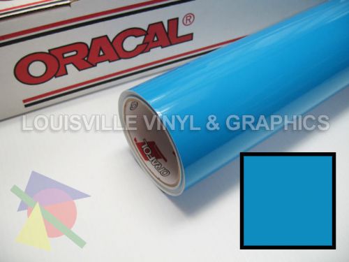 1 roll 24&#034; x 5 yds light blue oracal 651 sign &amp; graphics cutting vinyl for sale