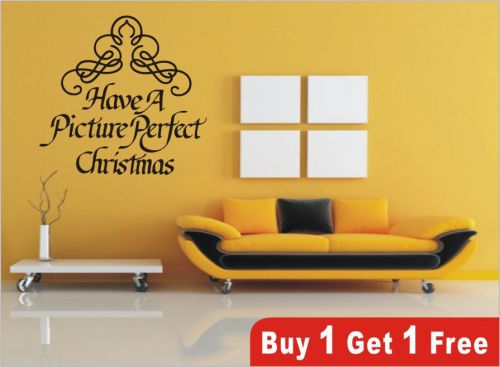 2X Candle Over Perfect Xmas Vinyl Wall Stickers Decal Art Home Decor-533