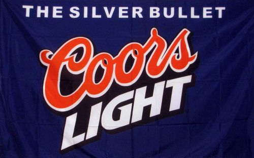 Coors Light Silver Bullet 3x5&#039; Flag Business Banner blue