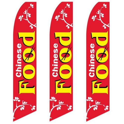 Swooper Flag 3 Pack Chinese Food Red White Yellow